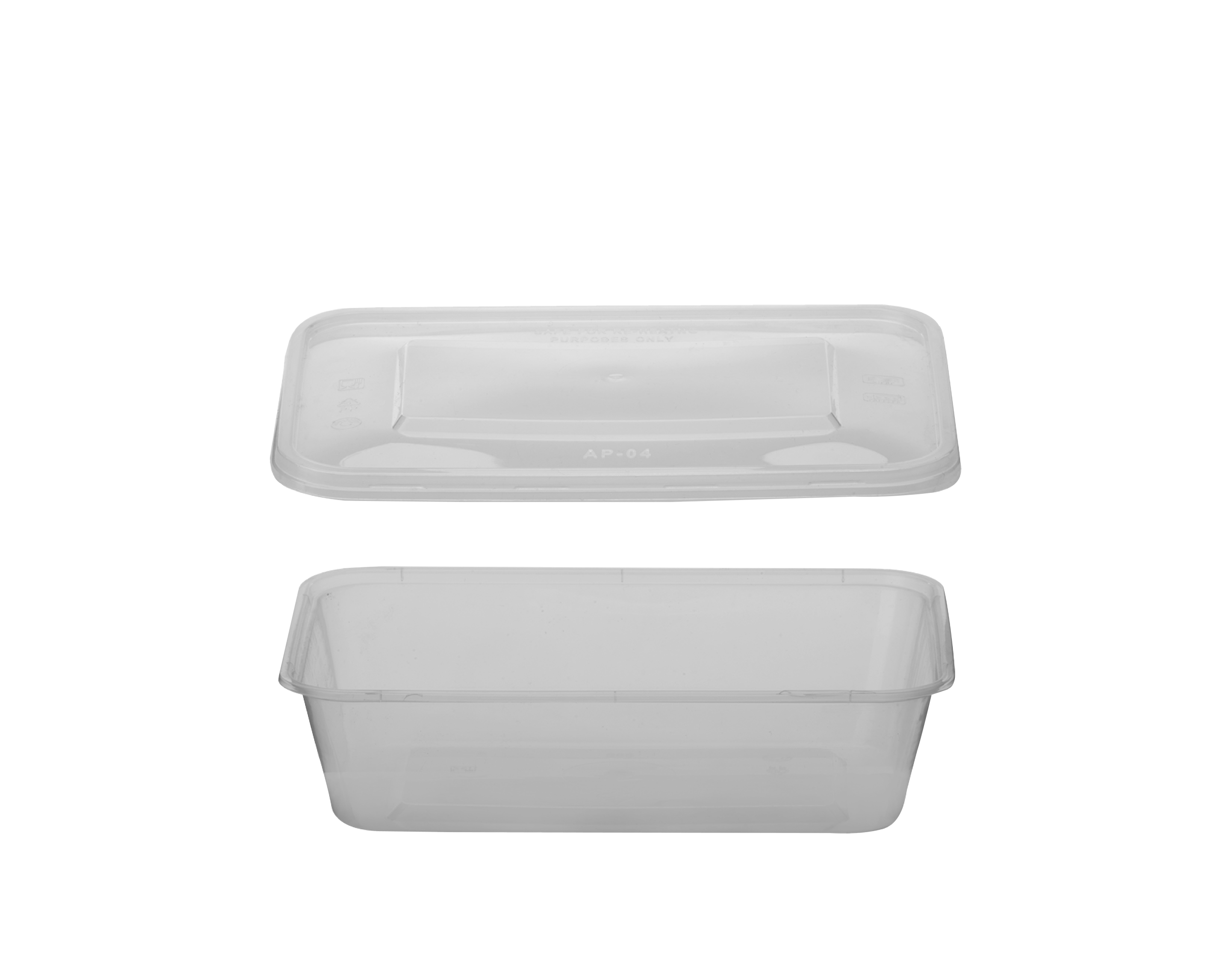 00.26.0500T MICROWAVABLE CONTAINER WITH LIDS 500ml TRANSPARENT - Image 1