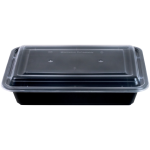 PREMIUM MICROWAVABLE CONTAINER WITH LIDS 1.000ml BLACK
