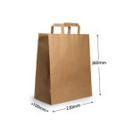 ΧΑΡΤΙΝΗ ΤΣΑΝΤΑ KRAFT ΜΕ ΧΕΡΑΚΙ FLAT 22x10x28