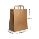 ΧΑΡΤΙΝΗ ΤΣΑΝΤΑ KRAFT ΜΕ ΧΕΡΑΚΙ FLAT 26x14x29