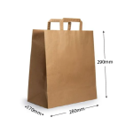 ΧΑΡΤΙΝΗ ΤΣΑΝΤΑ KRAFT ΜΕ ΧΕΡΑΚΙ FLAT 28x17x29