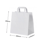 ΧΑΡΤΙΝΗ ΤΣΑΝΤΑ ΛΕΥΚΗ ΜΕ ΧΕΡΑΚΙ FLAT 28x17x29