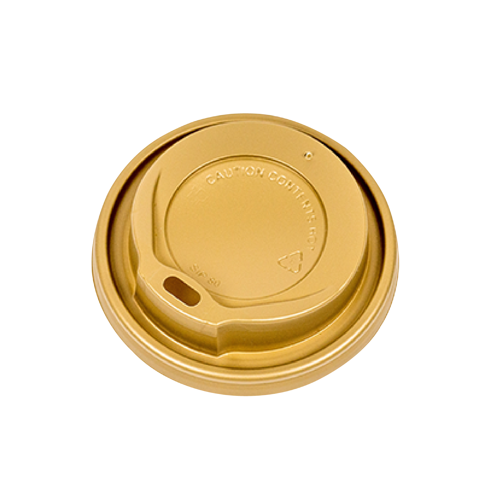 10.06.2048.STC Καπάκι Πιπίλα Φ80mm Χρυσό για Ποτήρια Χάρτινα 8oz - Image 1