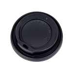 Sip Through Lids Φ90mm BLACK for use with Paper Cups 12oz - 20oz
