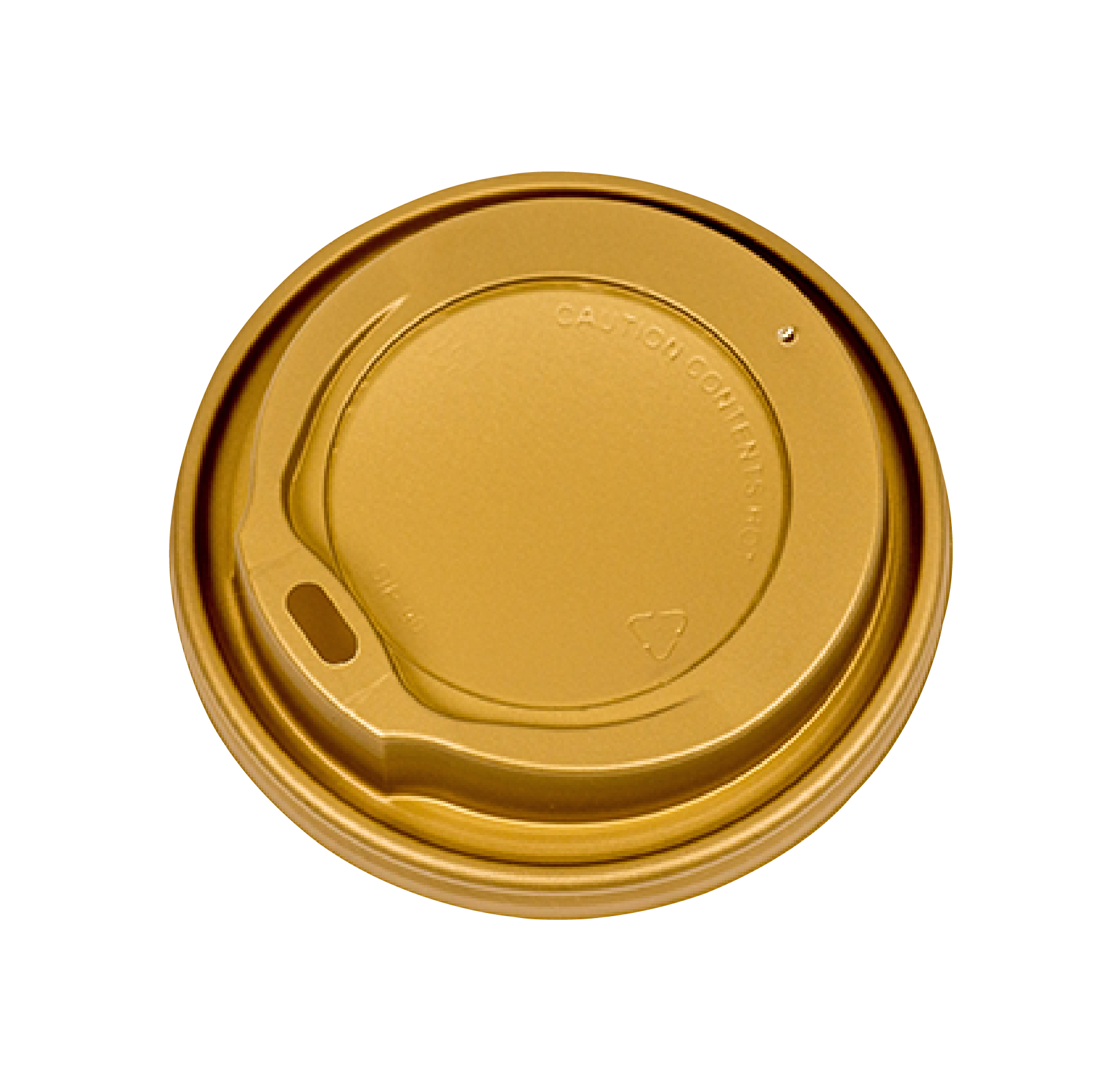 10.06.2148.STC Καπάκι Πιπίλα Φ90mm Χρυσό για Ποτήρια Χάρτινα 12oz - 20oz - Image 1