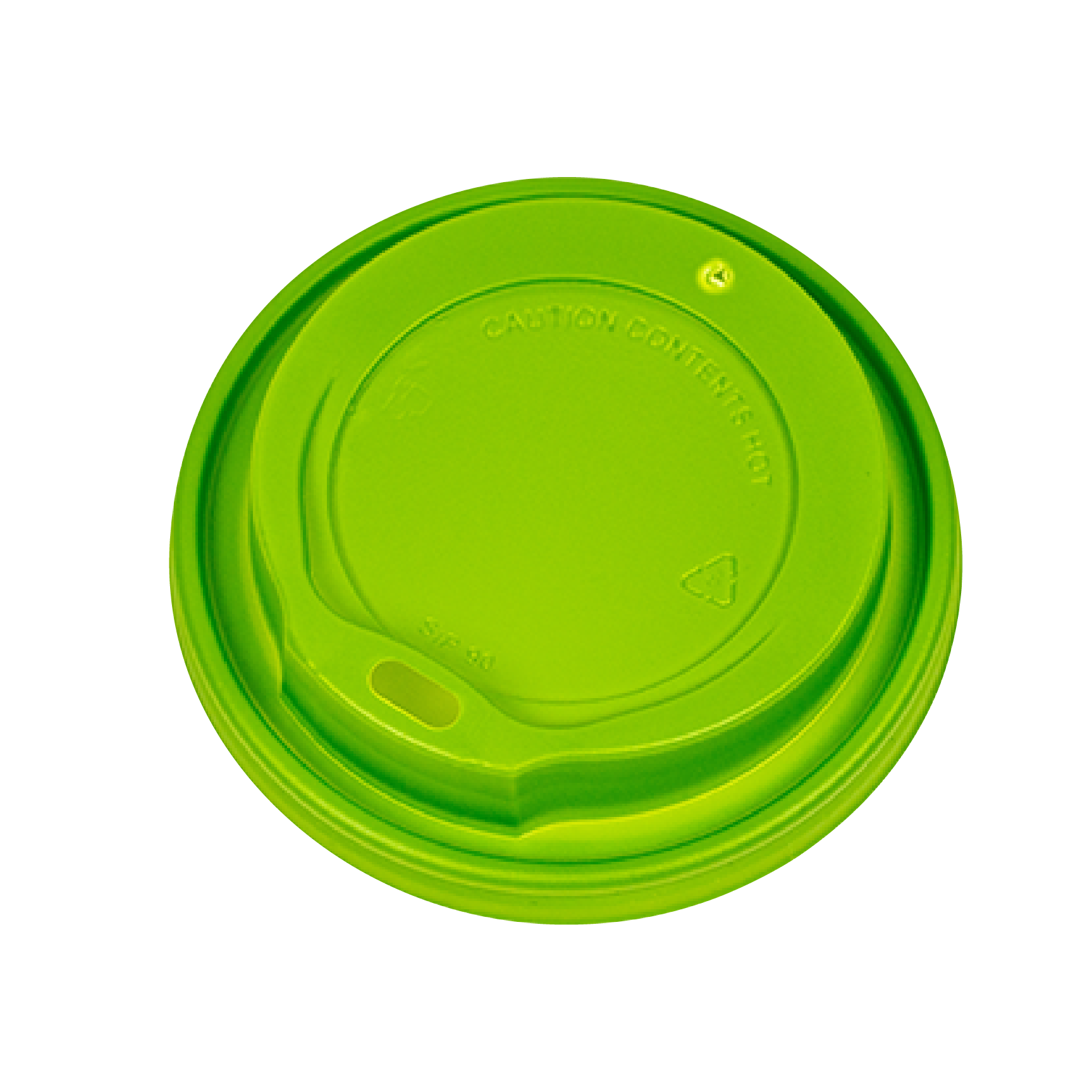 10.06.2158.STC Καπάκι Πιπίλα Φ90mm Πράσινο για Ποτήρια Χάρτινα 12oz - 20oz - Image 1