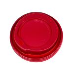 Καπάκι Πιπίλα Φ90mm Κόκκινο για Ποτήρια Χάρτινα 12oz - 20oz