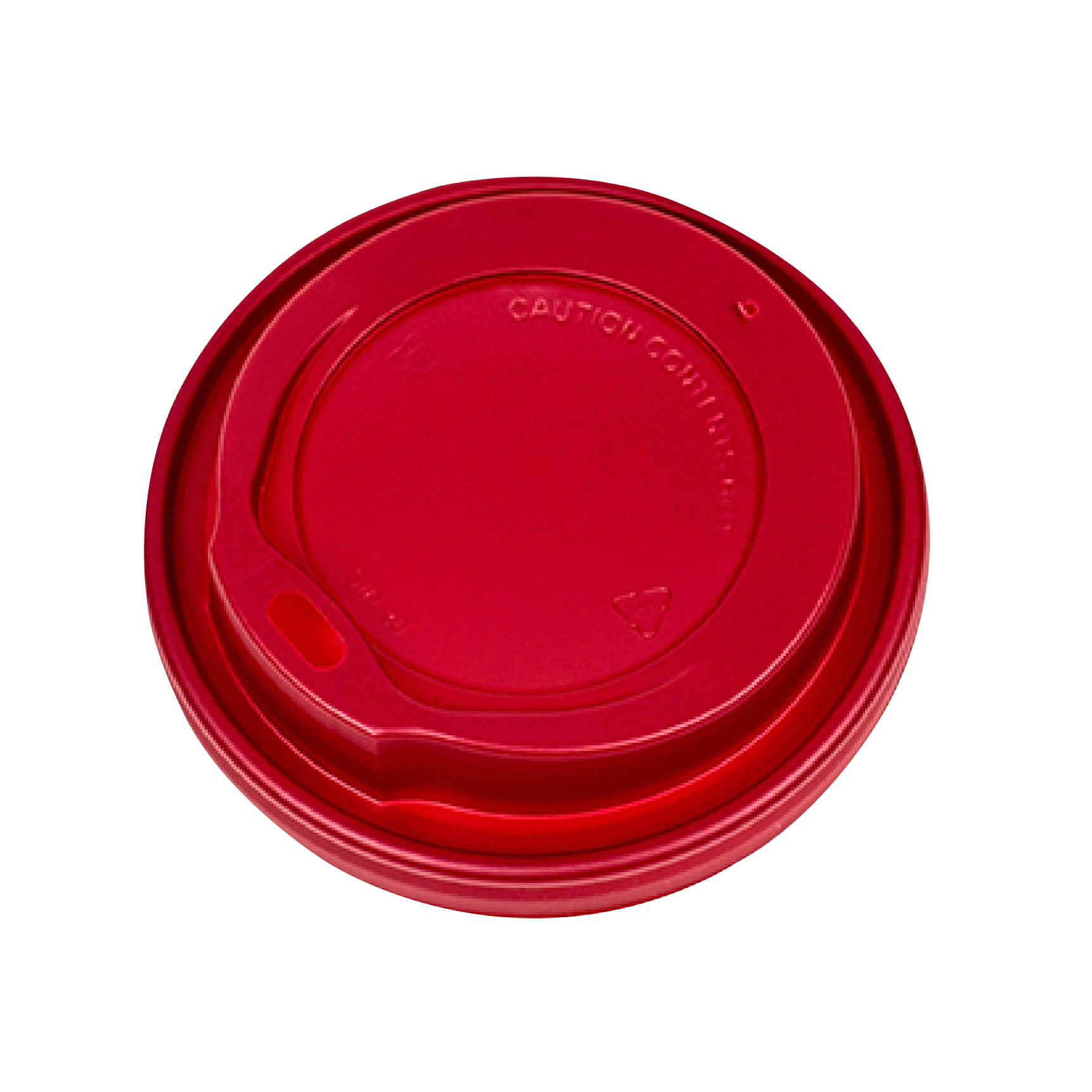 10.06.2178.STC Καπάκι Πιπίλα Φ90mm Κόκκινο για Ποτήρια Χάρτινα 12oz - 20oz - Image 1