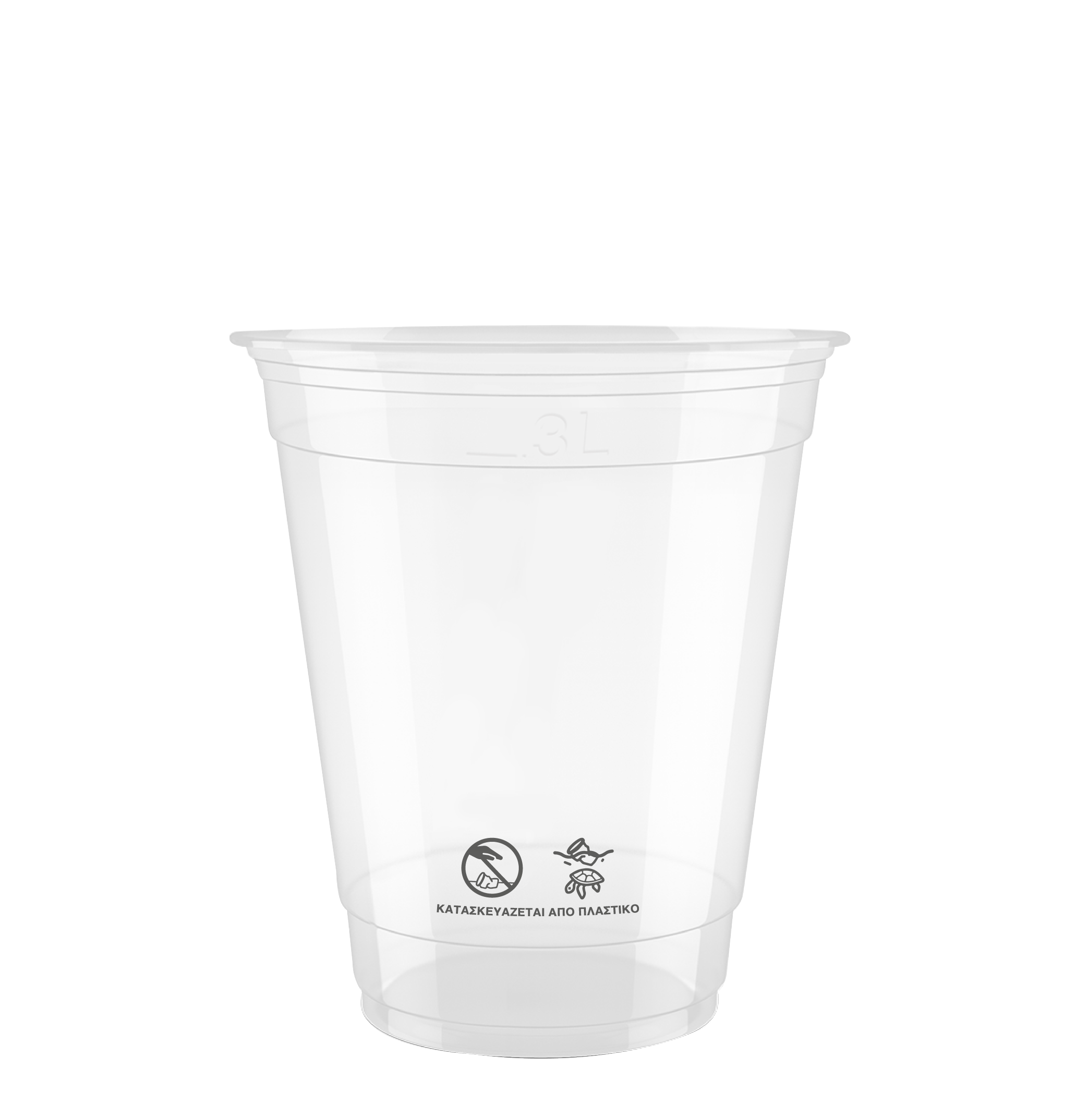 10.10.35001.GR.STC Ποτήρι ΡΕΤ 12/14oz / 350ml SUPD LOGO GREECE - Image 1